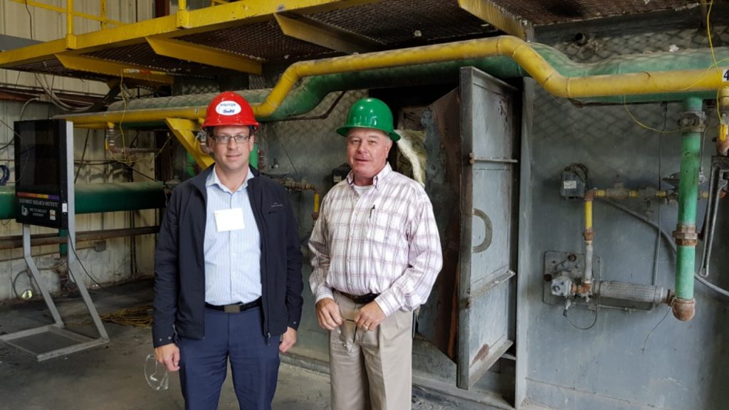 Hamish McLean from Fuelchief and Bill from SwRI at the SuperVault testing facility